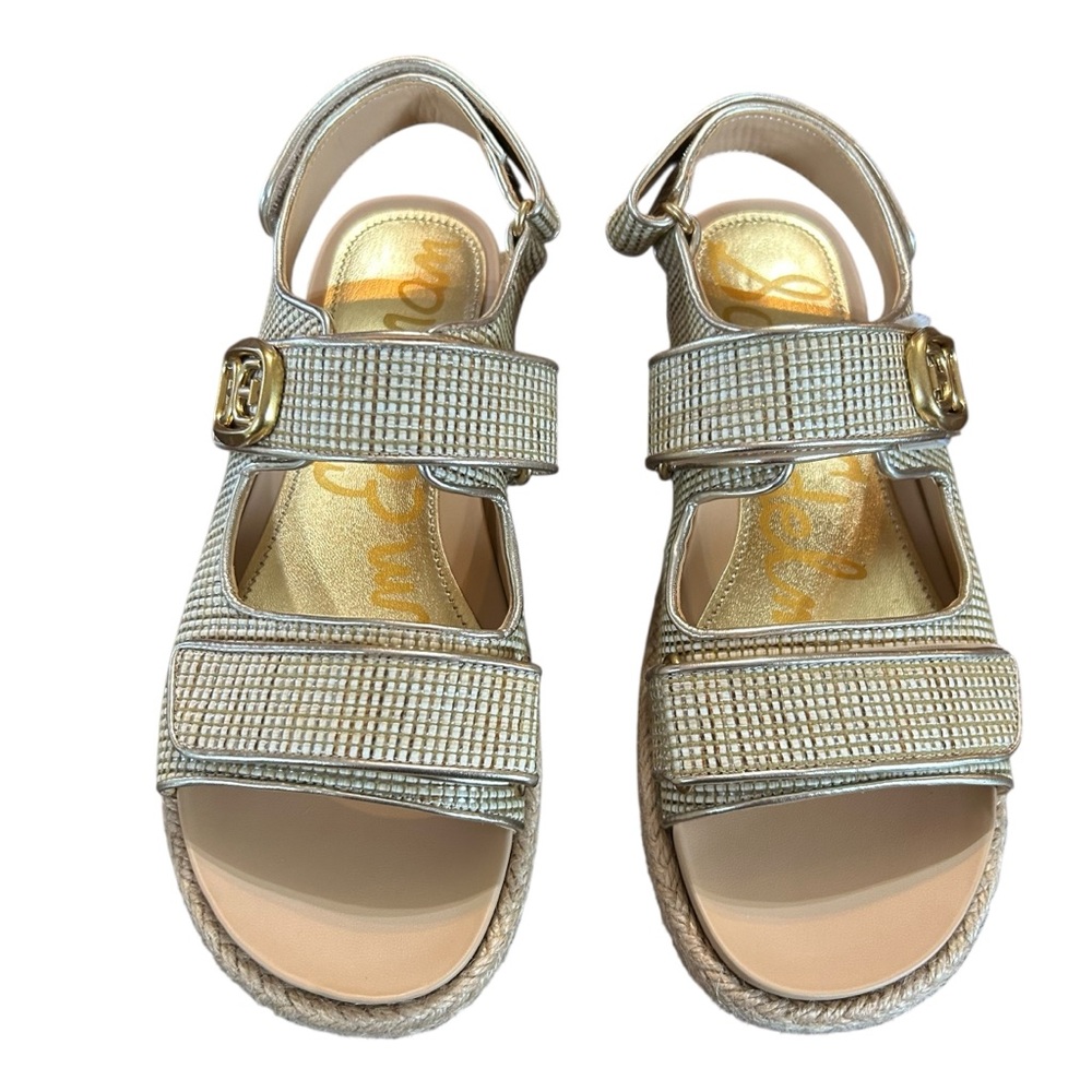 Sam Edelman Arlo Strappy Faux Raffia Sandals NEW 8.5 - Picture 3 of 10